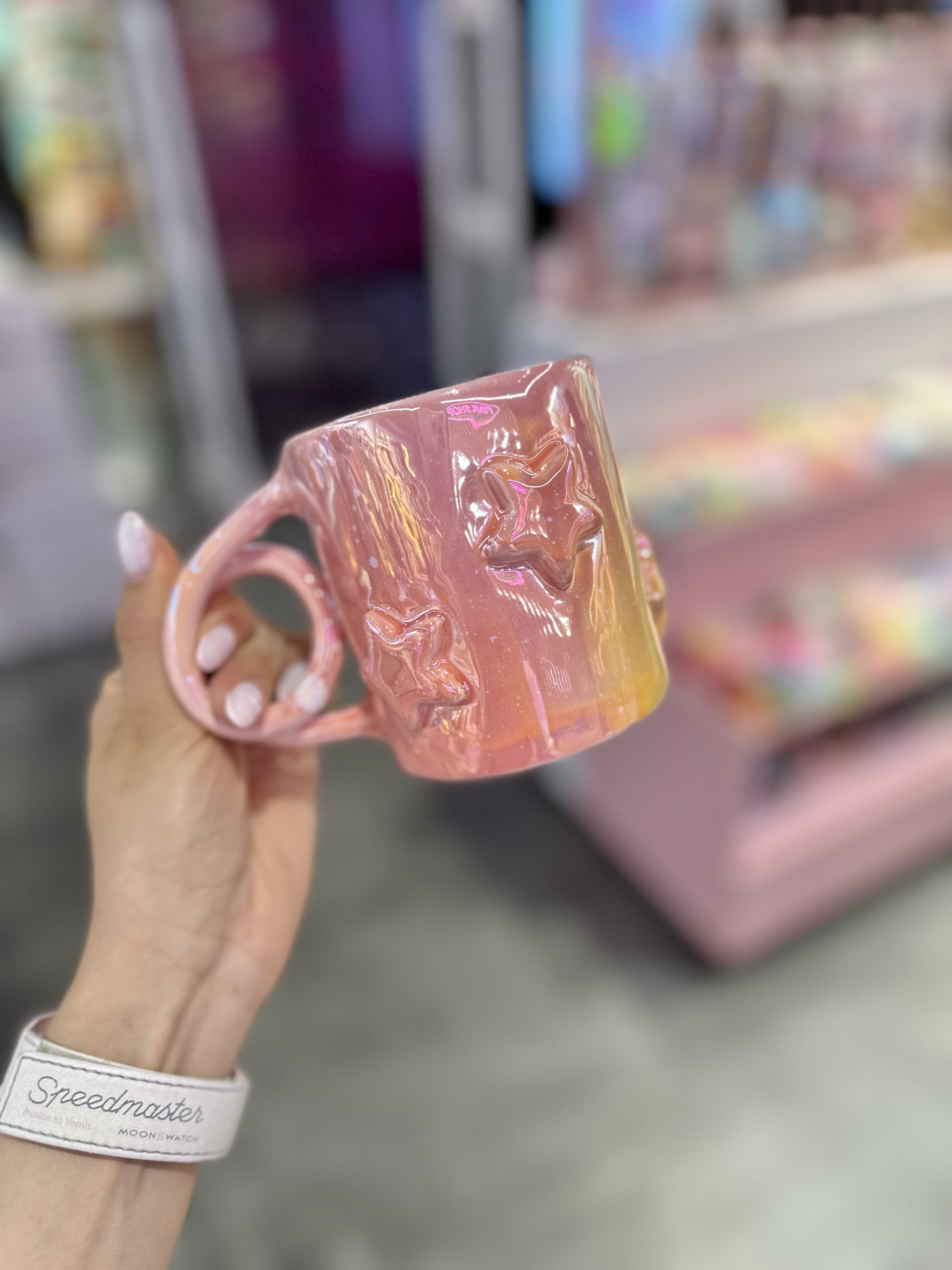 لیوان پینترستی سفالی ستاره صورتی