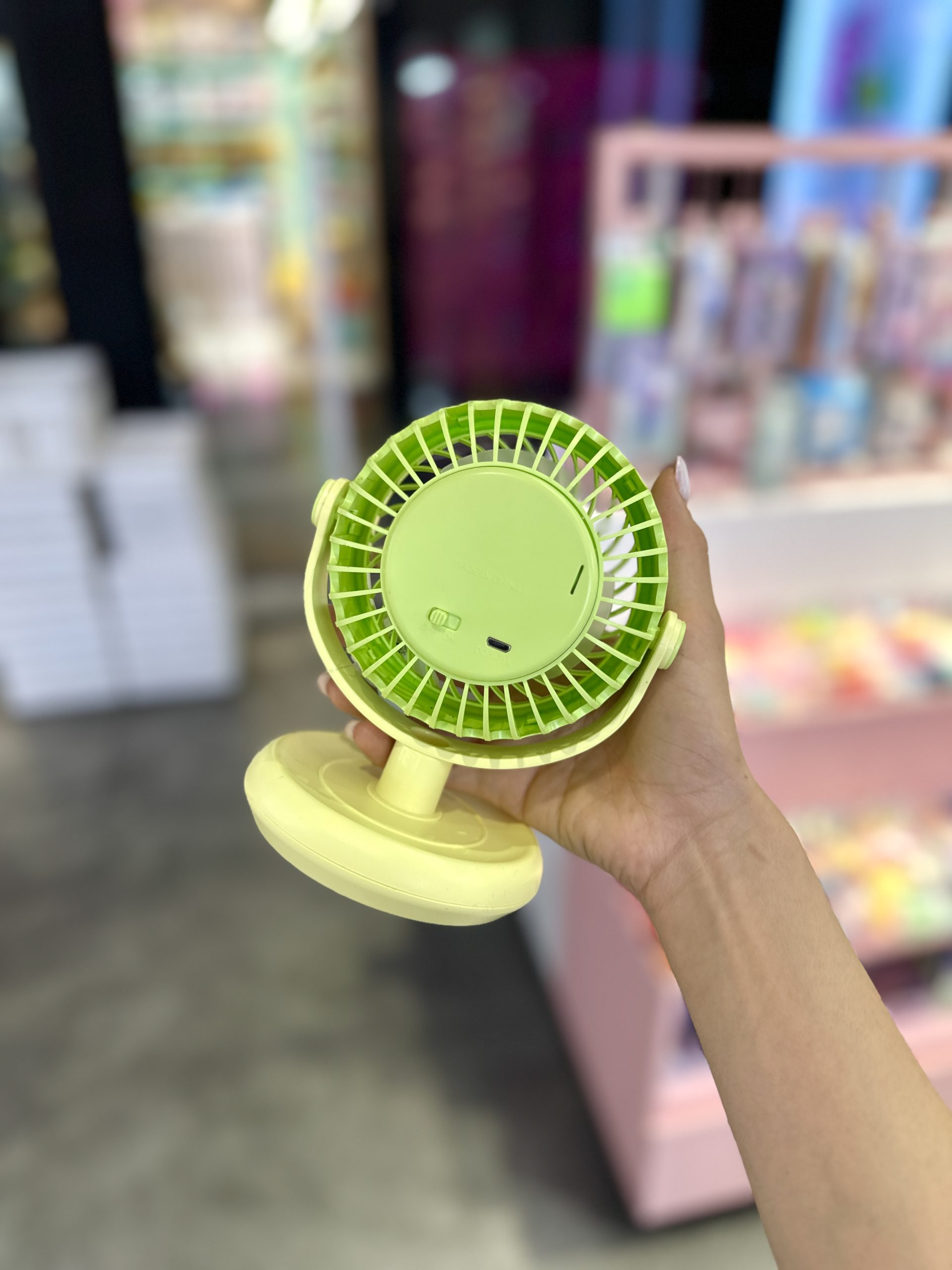 پنکه پاپه دار سبز پاستلی