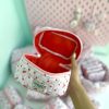 کیف آرایشی آلبالو صندوقچه ای صورتی پاستلی