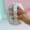 کیف آرایشی پینترستی صندوقچه ای گلدار آبی پاستلی