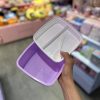 ظرف غذا مربعی کرومی کیوت