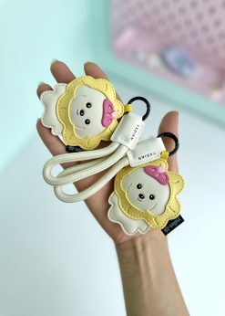 چارم چرمی پاپی کیوت سفید