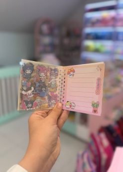 دفترچه سیمی استیکری ملودی صورتی