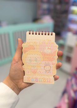 دفترچه استیکری لبوبو زرد کیوت
