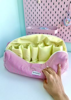 کیف دایسون راه راه صورتی پاستلی
