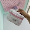 کیف آرایشی پینترستی صندوقچه ای پاپیون صورتی پاستلی