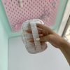 کیف آرایشی پینترستی صندوقچه ای پاپیون صورتی پاستلی