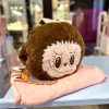 پتو بالشتی لبولبو دسته دار قهوه ای