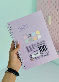 دفتر 100 برگ بنفش پاستلی