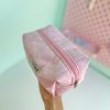 کیف لوازم آرایشی صورتی پاستلی