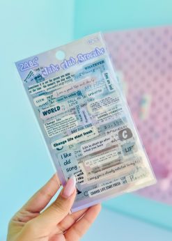استیکر ژورنالی بنفش پاستلی