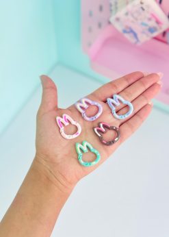 قفل گربه دو رنگ پاستلی