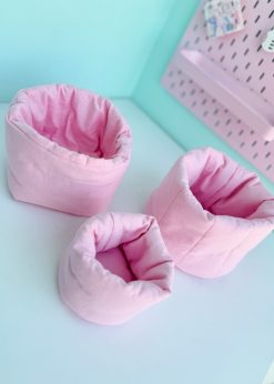 کیف لوازم آرایشی استندی صورتی