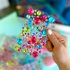 استیکر نگین دایره ای رنگی رنگی