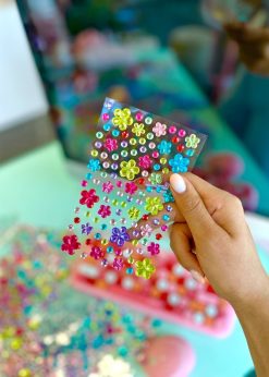 استیکر نگین گل و دایره رنگی رنگی