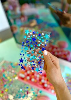 استیکر نگین ستاره آبی