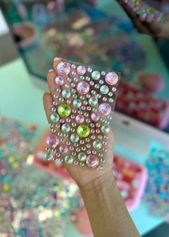 استیکر نگین دایره ای پاستلی