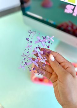 استیکر نگین پاپیون بنفش