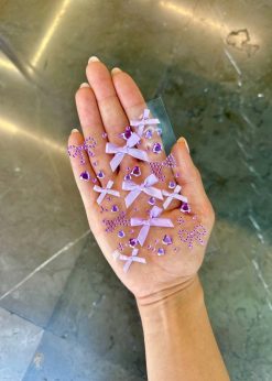 استیکر نگین پاپیون بنفش