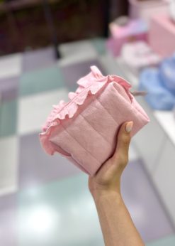 کیف لوازم آرایشی دالبری صورتی پاستلی