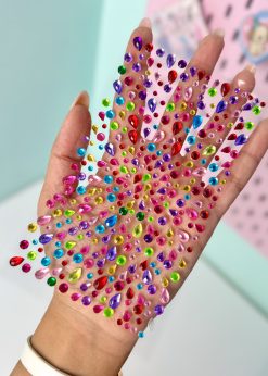 استیکر نگین اشک و دایره ریز رنگی