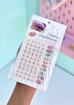 استیکر نگین ماه و ستاره صورتی پاستلی