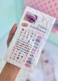 استیکر نگین قلب و گل رنگی رنگی
