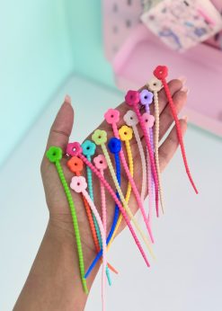 بندینک سیلیکونی گل پاستلی
