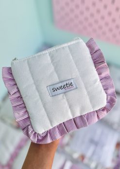 کیف جاکارتی پینترستی مربعی راه راه صورتی