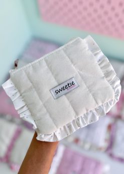 کیف جاکارتی پینترستی مربعی نقطه ای سفید