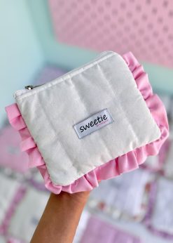 کیف جاکارتی پینترستی مربعی صورتی سفید