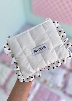 کیف جاکارتی پینترستی مربعی خال خالی سفید