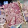 کلاسور طلق دار طرح پاپیون و پروانه صورتی