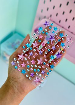 استیکر نگین ستاره صورتی و بنفش