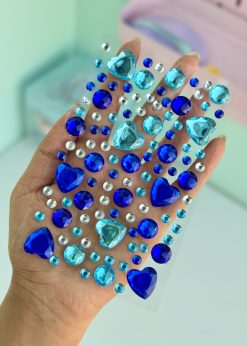 استیکر نگین قلب آبی
